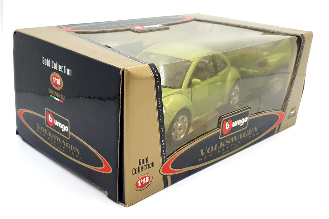 Burago 1/18 Scale Diecast 3322 - 1998 Volkswagen New Beetle - Green