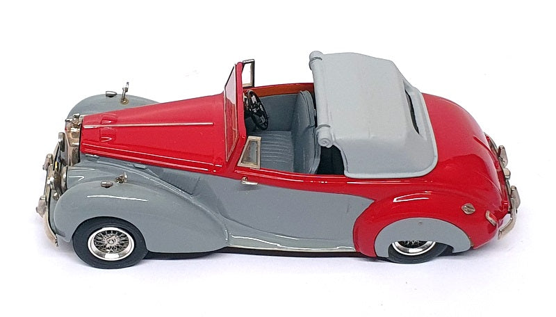 Top Marques 1/43 Scale HE5 - 1954 Alvis TC 21/100 Grey Lady D/Head - Grey/Red