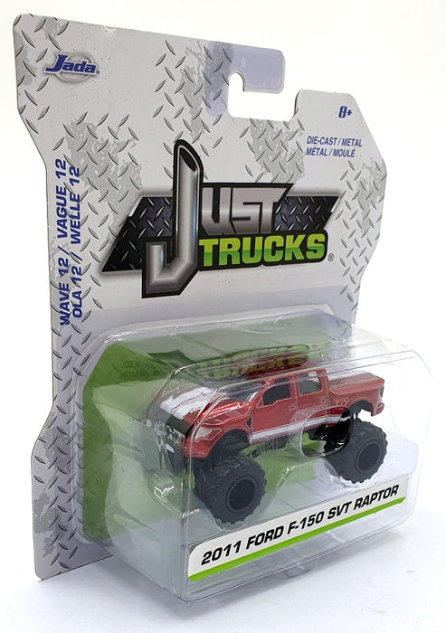 Jada Just Trucks 1/64 Scale 14020 2011 Ford F-150 SVT Raptor - Met. Red/ White