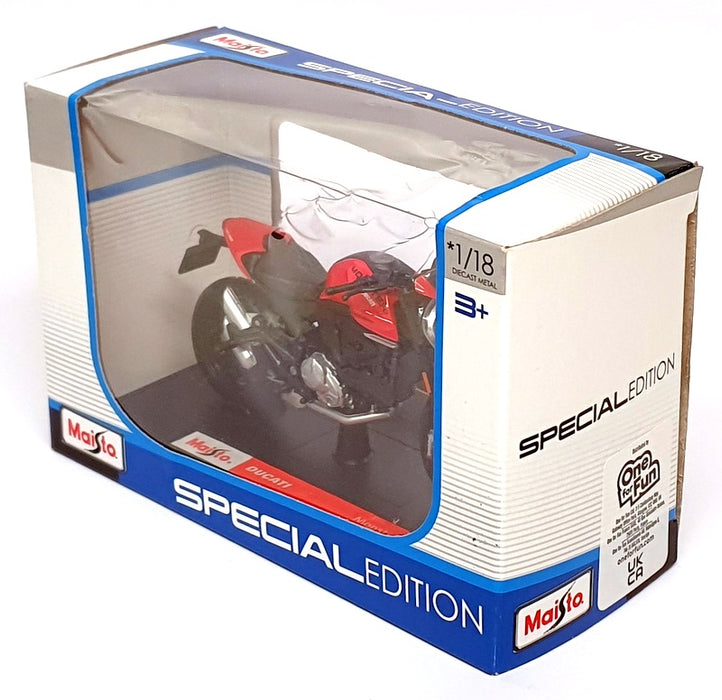 Maisto 1/18 Scale 34007-20131 - Ducati Monster Motorbike - Red
