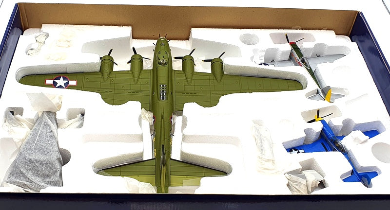 Corgi 1/72 Scale diecast AA99126 Boeing B-17F Minookie Thunderbolt P51D Mustang