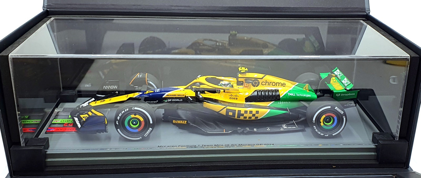 Spark 1/18 Scale 18S997 - McLaren F1 MCL38 #4 4th Monaco GP 2024 - Norris