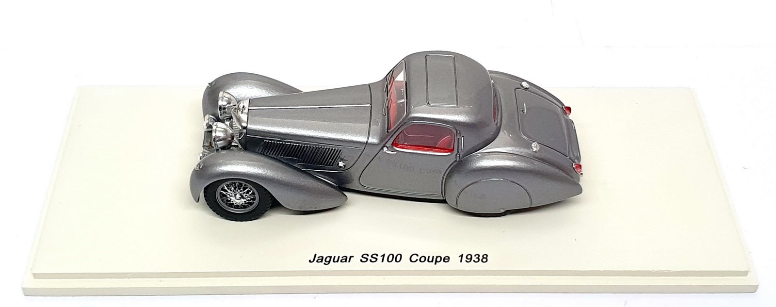 Spark Model 1/43 Scale S2125 - 1938 Jaguar SS100 Coupe - Met. Grey