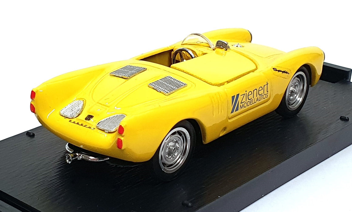 Brumm 1/43 Scale s99/02 - 1955 Porsche 550 Zienert Deutshland - Yellow