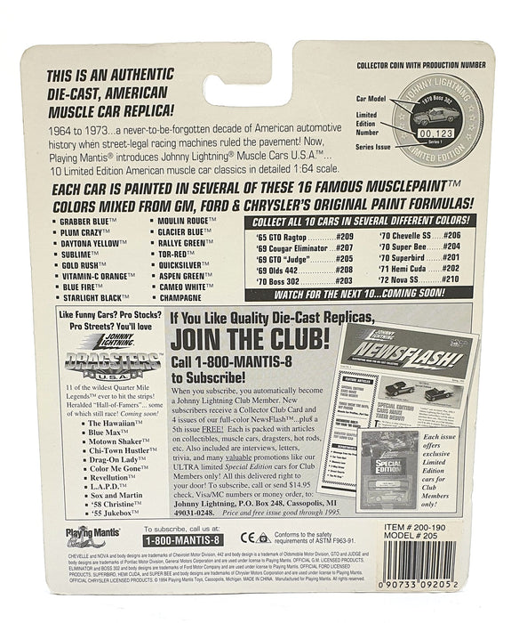 Johnny Lightning 1/64 Scale 200-190 - Muscle Cars 1969 Pontiac GTO Judge