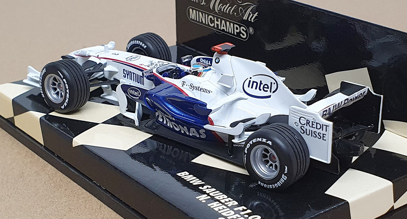 Minichamps 1/43 Scale 400 080003 - F1 BMW Sauber F1.08 N. Heidfeld 2008