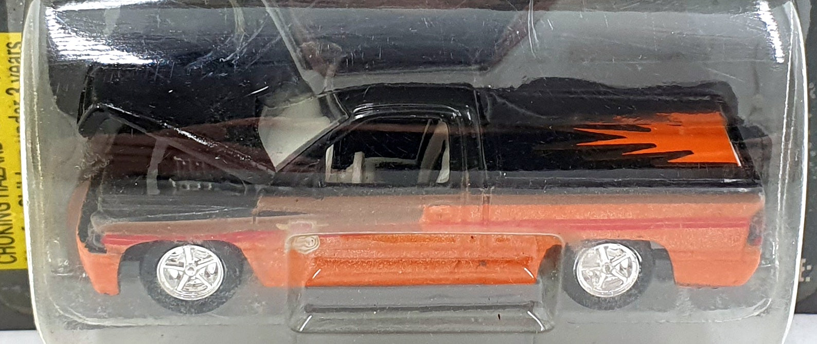 Racing Champions 1/61 Scale 08107 - 1996 Dodge RAM Truck #1 - Black/Orange
