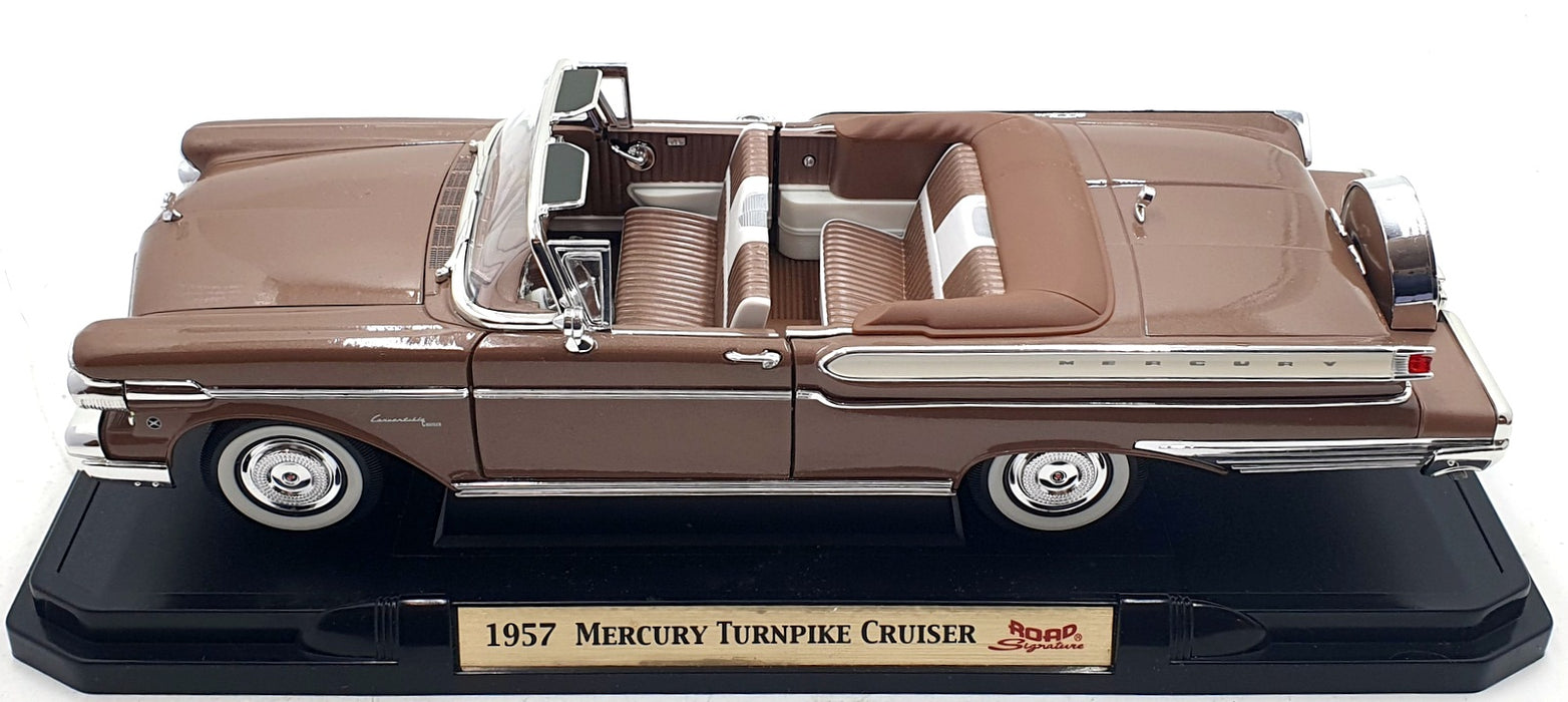 Road Signature 1/18 Scale Diecast 92578 - 1957 Mercury Turnpike Cruiser - Brown