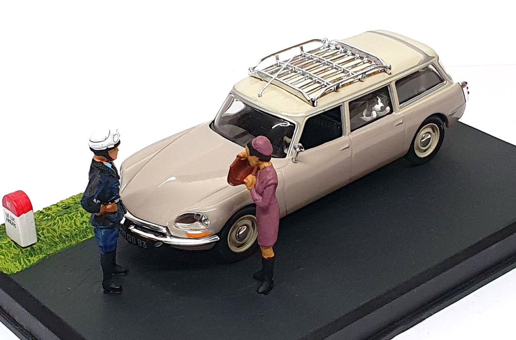 Altaya La Route Bleue 1/43 Scale DIR117 - Citroen DS ID20 Diorama - Beige/Grey