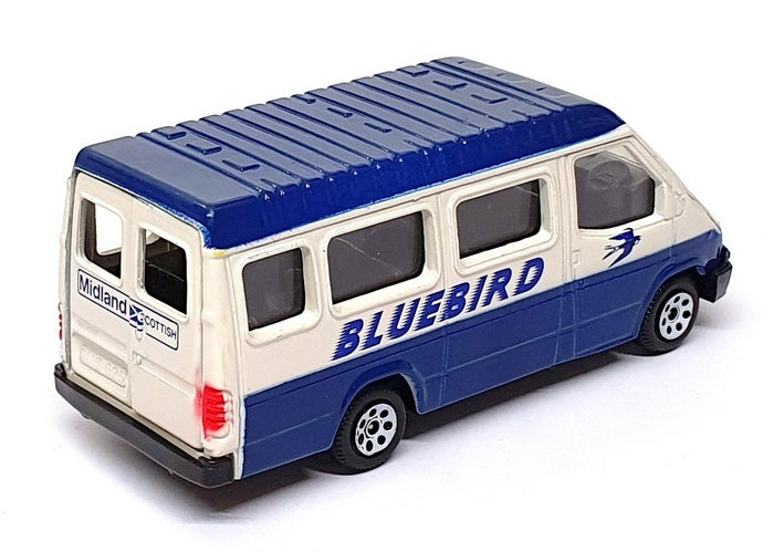 Corgi 12cm Long Diecast C676/1 - Ford Transit Minibus Bluebird - Blue/White