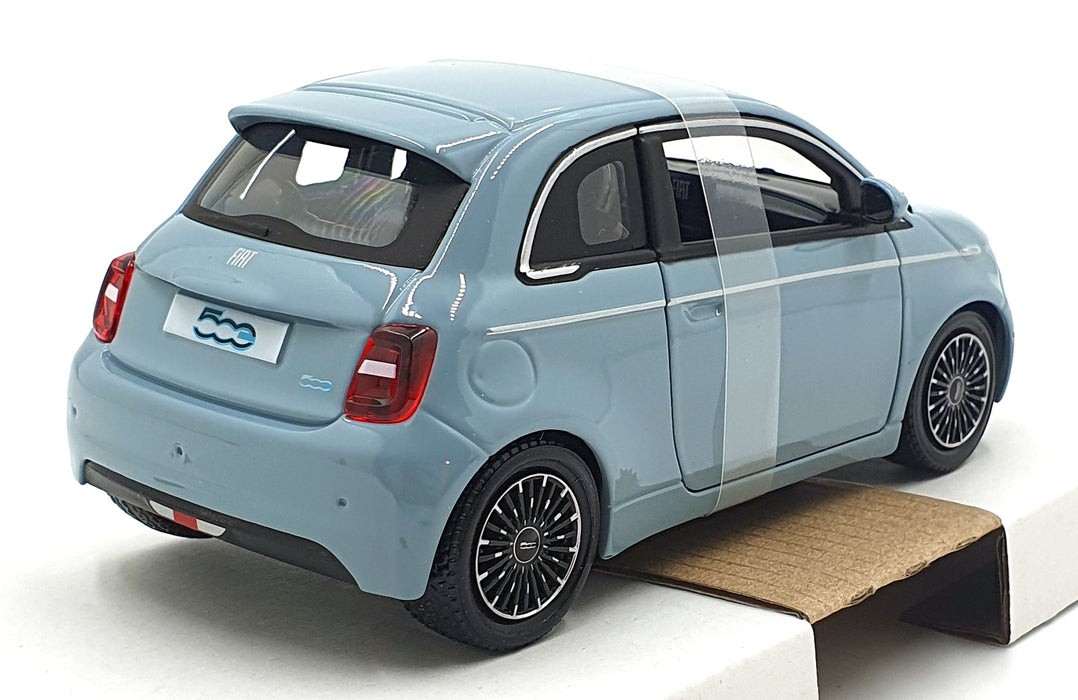 Burago 1/24 Scale Diecast 18-21110 BU - 2023 Fiat 500e - Grey/Blue