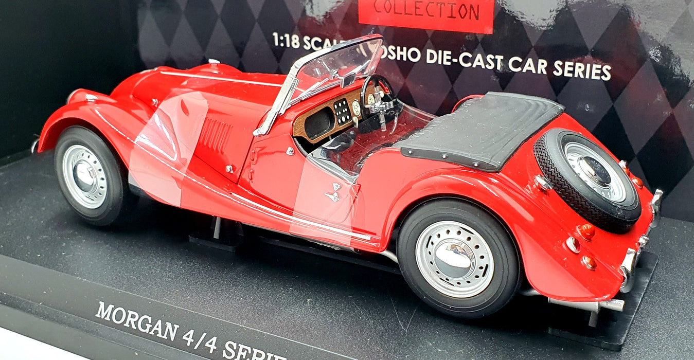 Kyosho 1/18 Scale Diecast 08111R - Morgan 4/4 Series II - Red