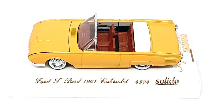 Solido 1/43 Scale Diecast 4504 - 1961 Ford Thunderbird Cabriolet - Yellow