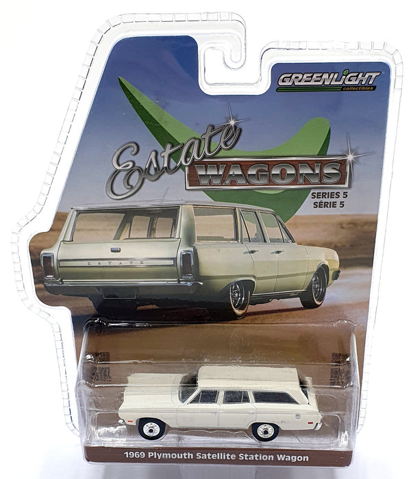 Greenlight 1/64 Scale 29990-B - 1969 Plymouth Satellite Station Wagon - Cream