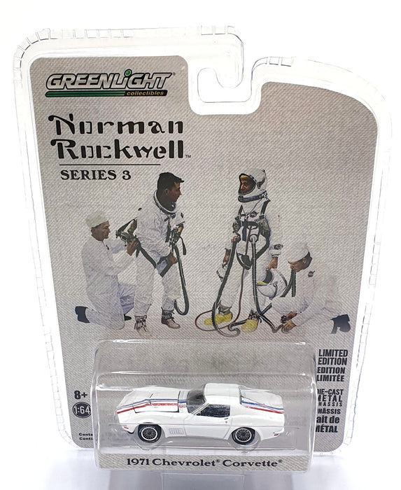 Greenlight 1/64 Scale 54040-E - 1971 Chevrolet Corvette - White