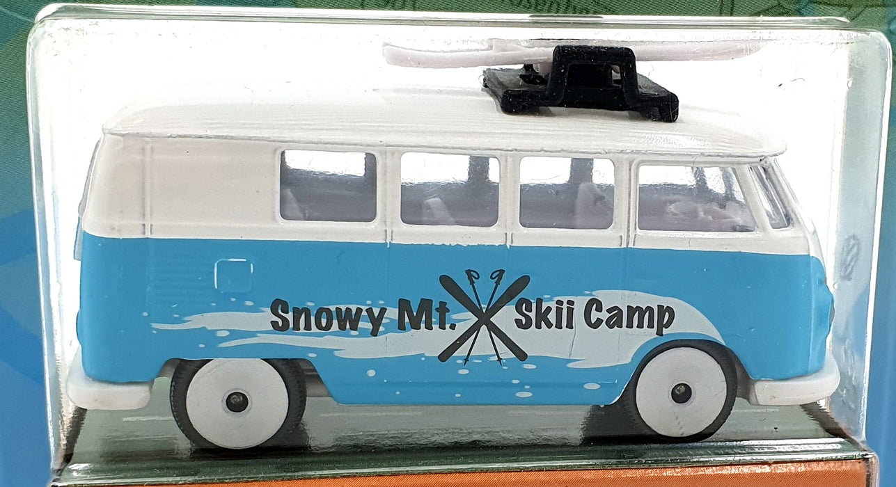 Jada Toys 1/64 Scale 100426B - Volkswagen T1 Snowy Mt Ski Camp - Blue/White