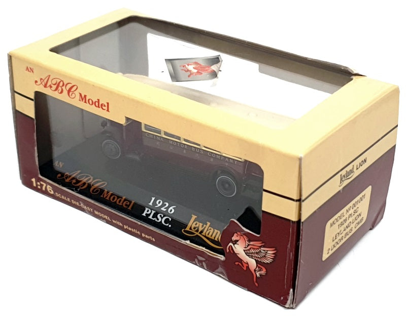 ABC Models 1/76 Scale 001001 - 1926 PLSC Leyland Lion 2Dr Bus CMB - Cream/Dk Red