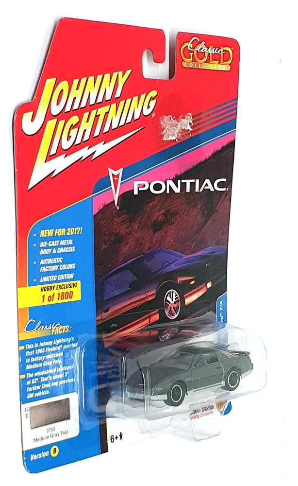 Johnny Lightning 1/64 Scale JLCG011 - 1985 Pontiac Firebird - Medium Gray Poly