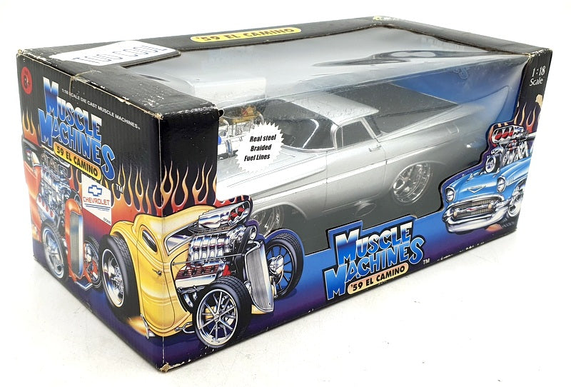 Muscle Machine 1/18 Scale Diecast 71165 - 1959 El Camino - Silver