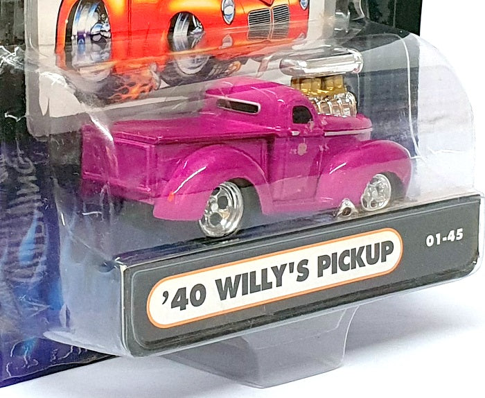 Muscle Machines 1/64 Scale 71161 01-45 - 1940 Willys Pick-Up Truck - Magenta