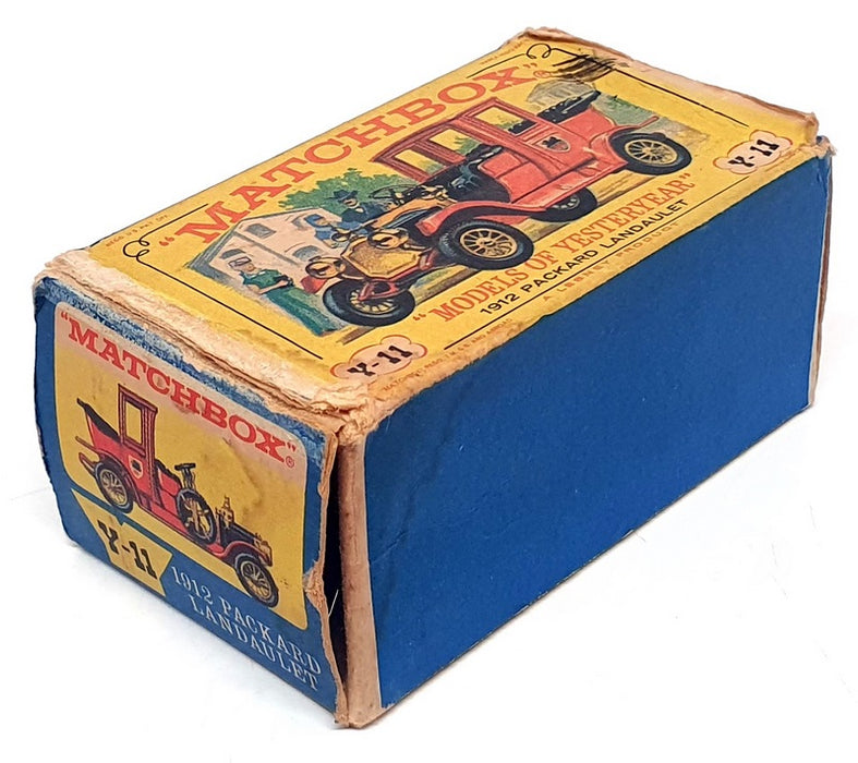 Matchbox Appx 9cm Long Diecast Y-11 - 1912 Packard Landaulet - Red