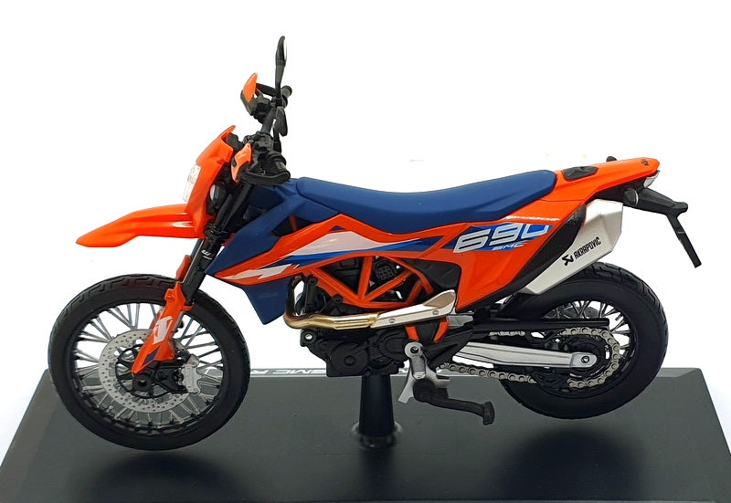 Maisto 1/12 Scale Diecast 32727 - KTM 690 SMC R Motorbike Orange/Blue