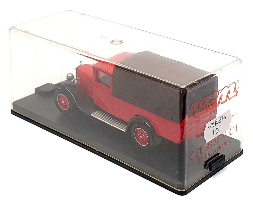 Verem 1/43 Scale Diecast 101 - 1940 Citroen C4 Fire Truck - Red