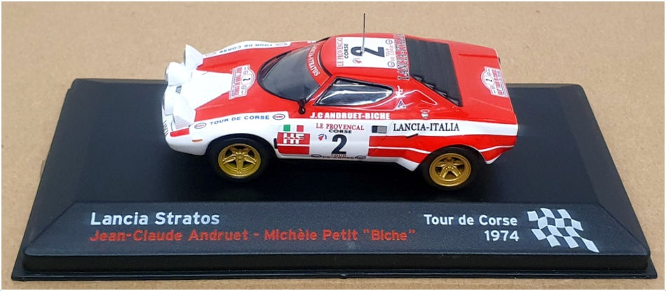 Altaya 1/43 Scale 19624B - Lancia Stratos #2 Tour de Corse 1974 - Red/White