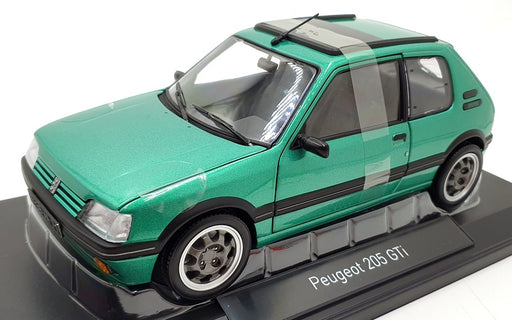 Norev 1/18 Scale Diecast 184847 Peugeot 205 GTi 1.9 Griffe Windowroof 1991 Green