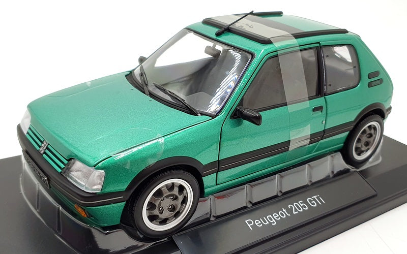 Norev 1/18 Scale Diecast 184847 Peugeot 205 GTi 1.9 Griffe Windowroof 1991 Green
