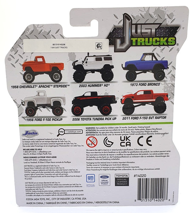 Jada Just Trucks 1/64 Scale 14020 - 2006 Toyota Tundra PickUp - Black/Red