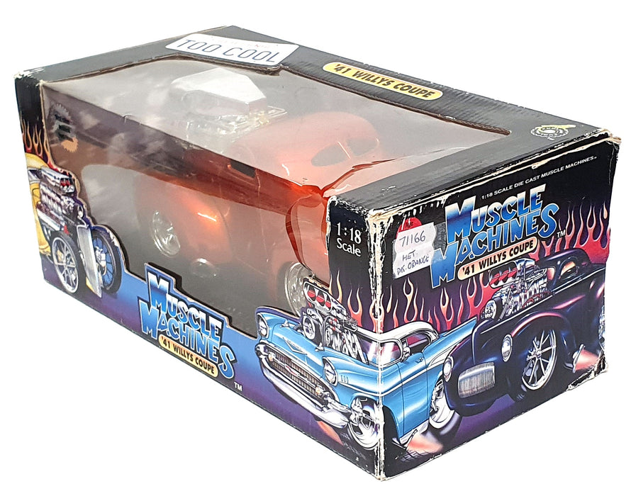 Muscle Machines 1/18 Scale 71166 - 1941 Willys Coupe - Met. Dk. Orange