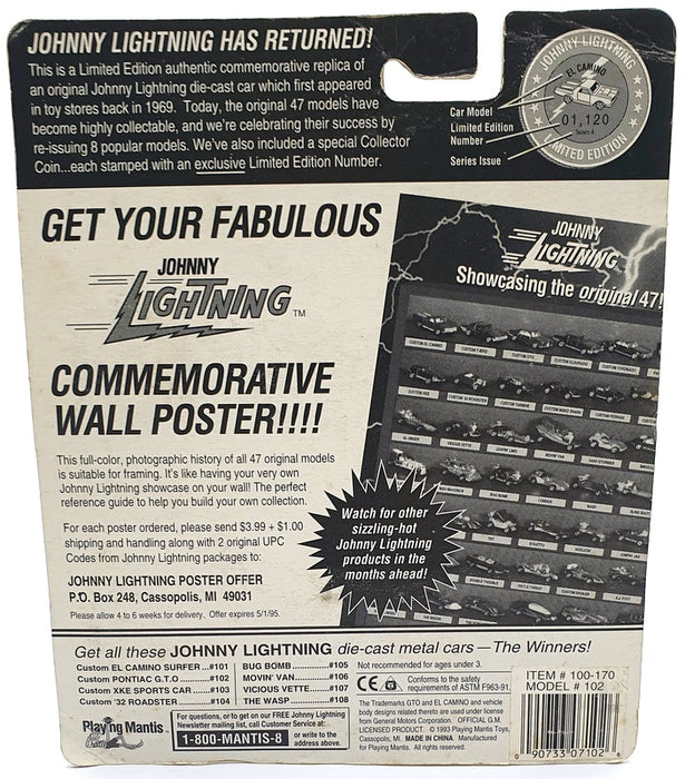 Johnny Lightning 1/64 Scale 100-170 - The Challengers Custom GTO - Maroon