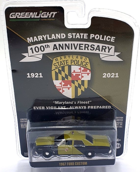 Greenlight 1/64 Scale 28080-A - 1967 Ford Custom Police Car