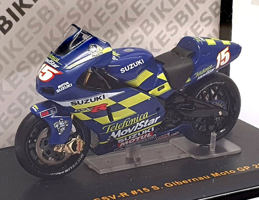 Ixo 1/24 Scale RAB042 - Suzuki GSV-R #15 MotoGP 2002 S. Gibernau - Blue