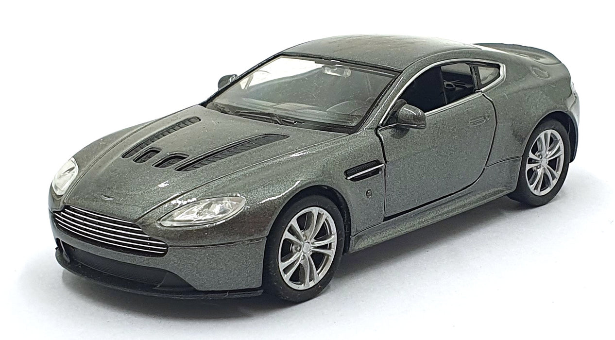 Welly Model 12cms Pull Back and Go 301125 - Aston Martin V12 Vantage - Met. Grey