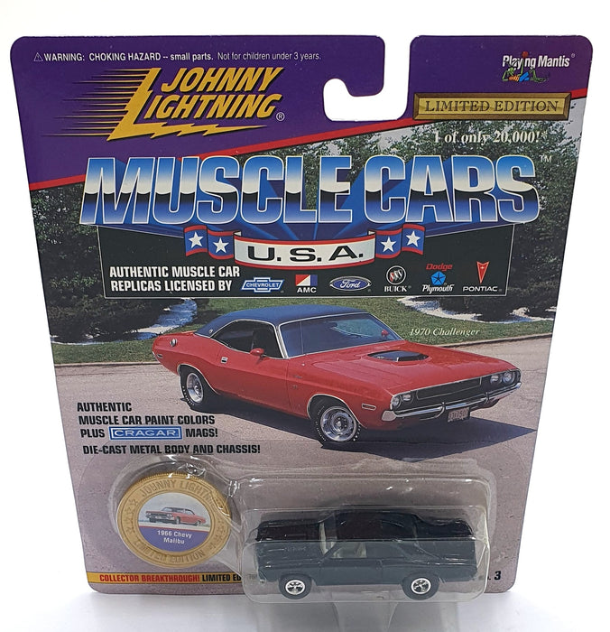 Johnny Lightning 1/64 Scale 202-03 - Muscle Cars 1966 Chevy Malibu - Black