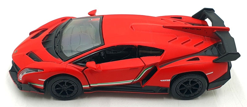 Lamborghini Veneno - Red - Kinsmart Pull Back & Go Metal Model Car