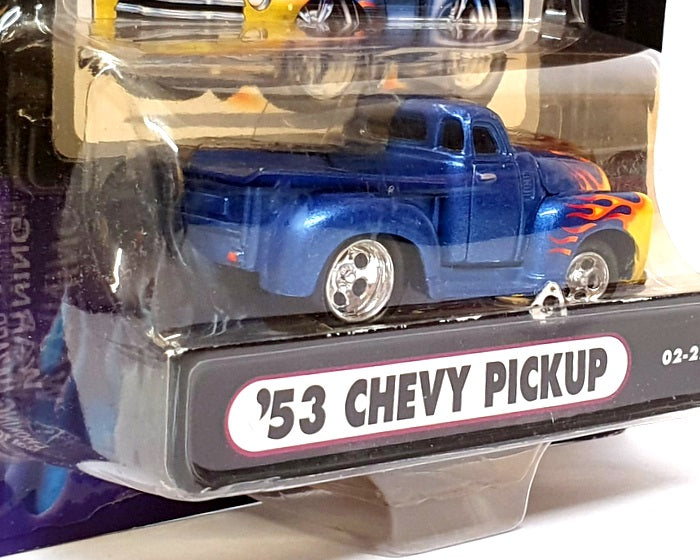 Muscle Machines 1/64 Scale 71161 02-27 - 1959 Chevy Pick-Up Truck - Blue/Yellow