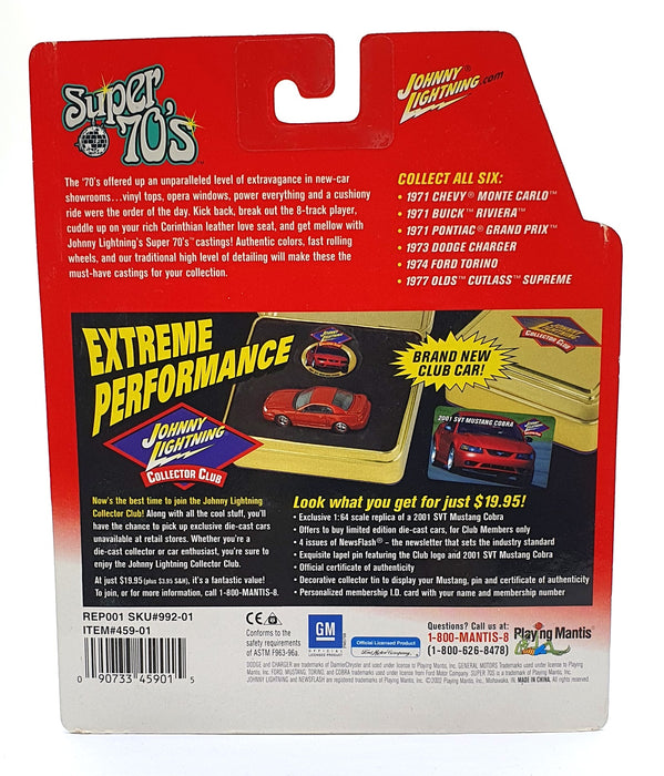 Johnny Lightning 1/64 Scale 459-01 - Super 70s 1971 Chevrolet Monte Carlo - Red