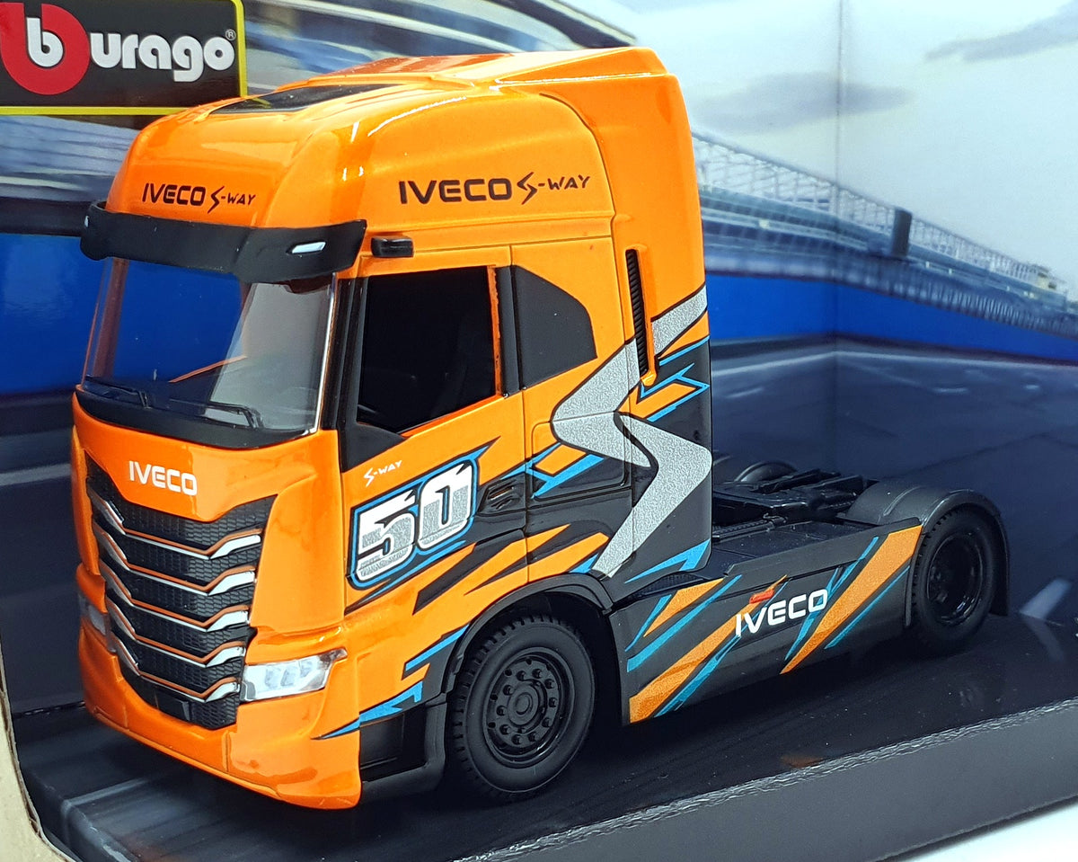 Burago 1/43 Scale 18-32208 - IVECO S-Way Haulers Custom Cab - Met