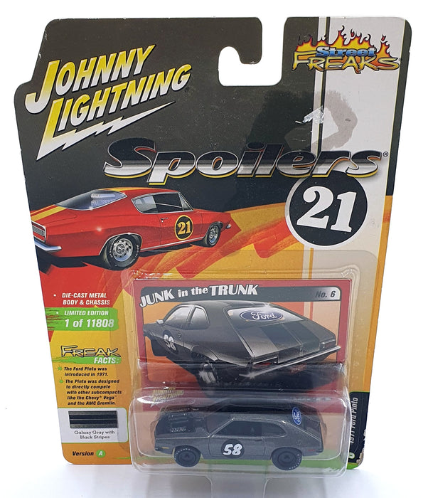 Johnny Lightning 1/64 Scale JLSF021 - Spoilers 21 1971 Ford Pinto #58 - Grey