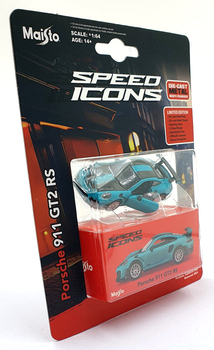 Maisto 1/64 Scale 15700 - Speed Icons Porsche 911 GT2 RS - Blue