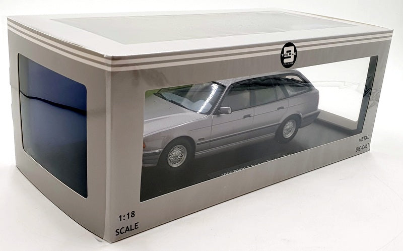 Triple9 1/18 Scale Diecast T9-1800400 - BMW 5 Series Touring E34 Aspen Silver