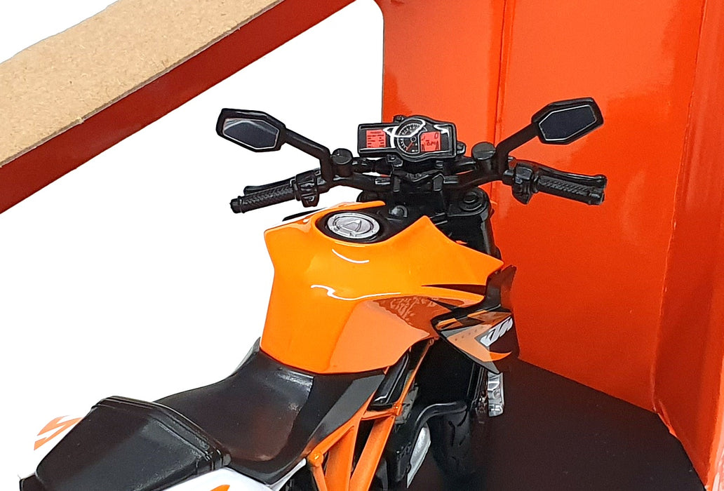Maisto 1/12 Scale 32710 - KTM 1290 Super Duke R Motorbike - Orange/White