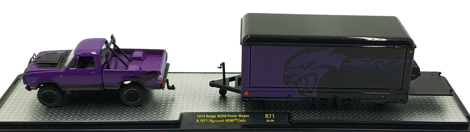 Castline M2 Machines 1/64 Scale R71 '74 Dodge W200 Power Wagon/'71 HEMI Cuda