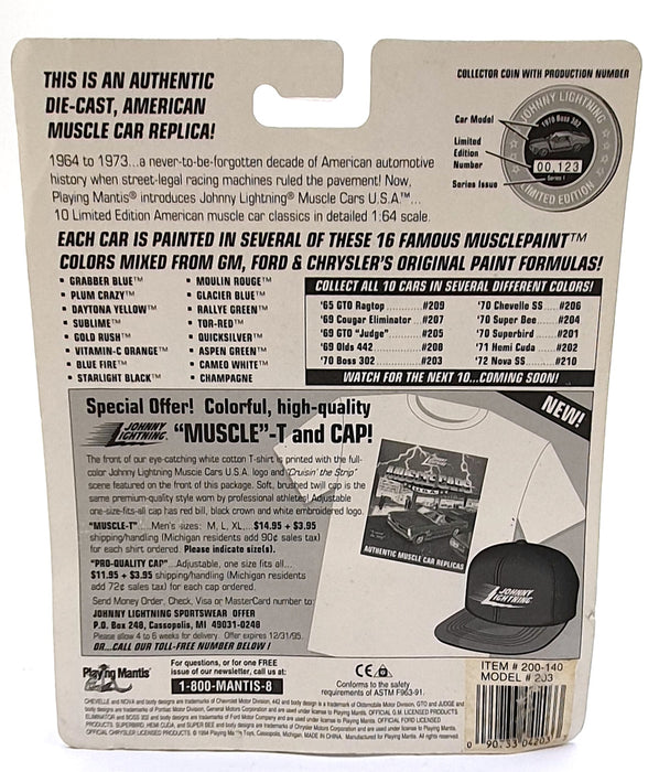 Johnny Lightning 1/64 Scale 200-140 - Muscle Cars 1970 Mustang Boss 302 B. Green