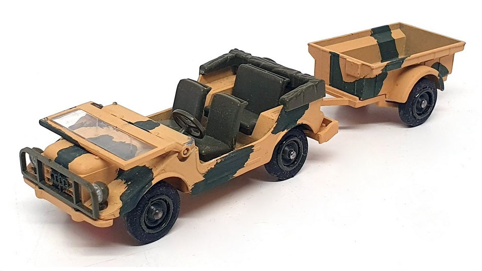 Solido 1/43 Scale Diecast 212 - Army Jeep & Trailer - Green
