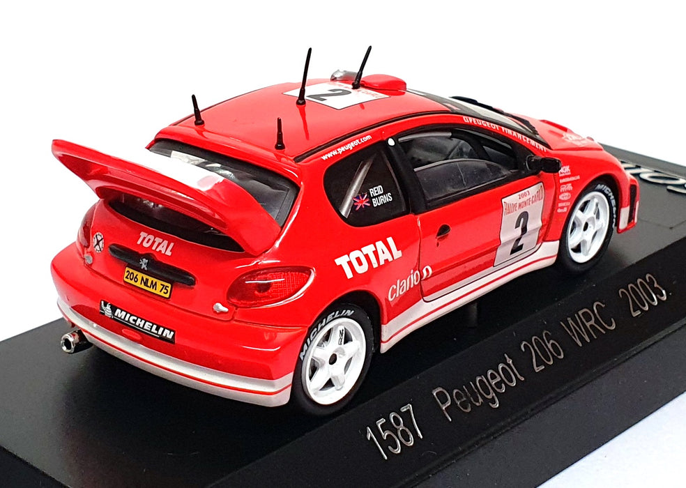 Solido 1/43 Scale 1587 - Peugeot 206 WRC #2 Monte Carlo 2003 Reid/Burns
