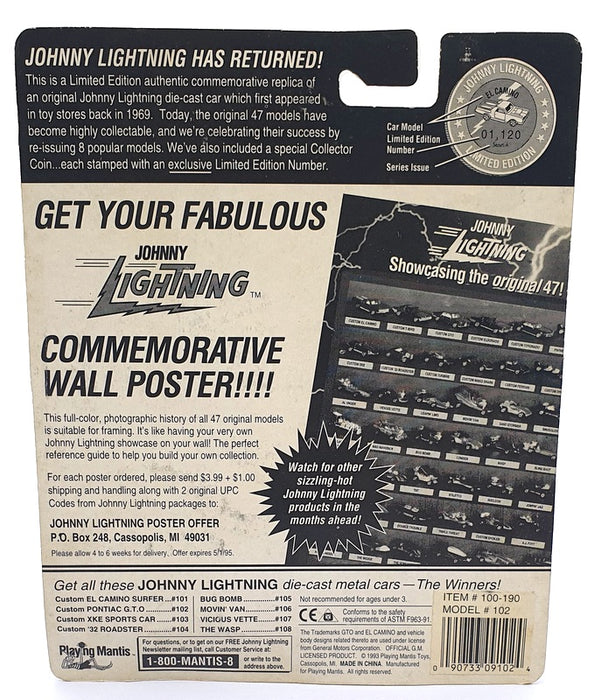 Johnny Lightning 1/64 Scale 100-190 - The Challengers Custom GTO - Purple